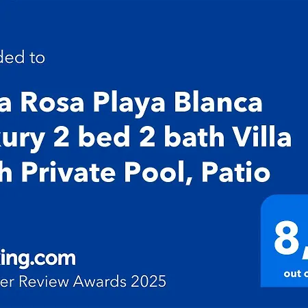 Villa Rosa Luxury 2 Bed 2 Bath With Private Pool, Patio Playa Blanca